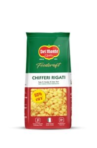 Del Monte Foodcraft Chifferi/Elbow Pasta 400g | 100% Durum Wheat/Semolina/Sooji Healthy Pasta | No Maida | Authentic Italian Taste | High Protein & Fibre | 100% Vegetarian, 0% Trans Fat