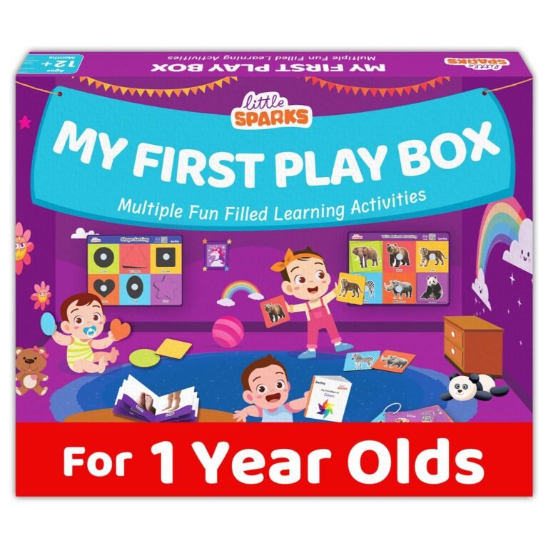 Smartivity 5in1 Montessori Play Box for 1+ Years Boys & Girls | 5 Educational Activities | Birthday Gift for 1+ Year Old Kids I Brain Boosting Toy, Builds – Motor, Shapes, Matching Skills