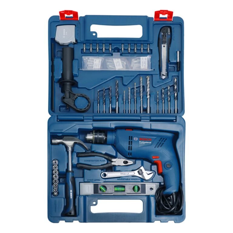 BOSCH GSB 600 Impact Drill Machine for Home & Professional Use, 100Pcs Accessory Kit | 600W Motor | 13mm Chuck | 3000 RPM | 48000 BPM | Variable Speed | 1 Year Warranty