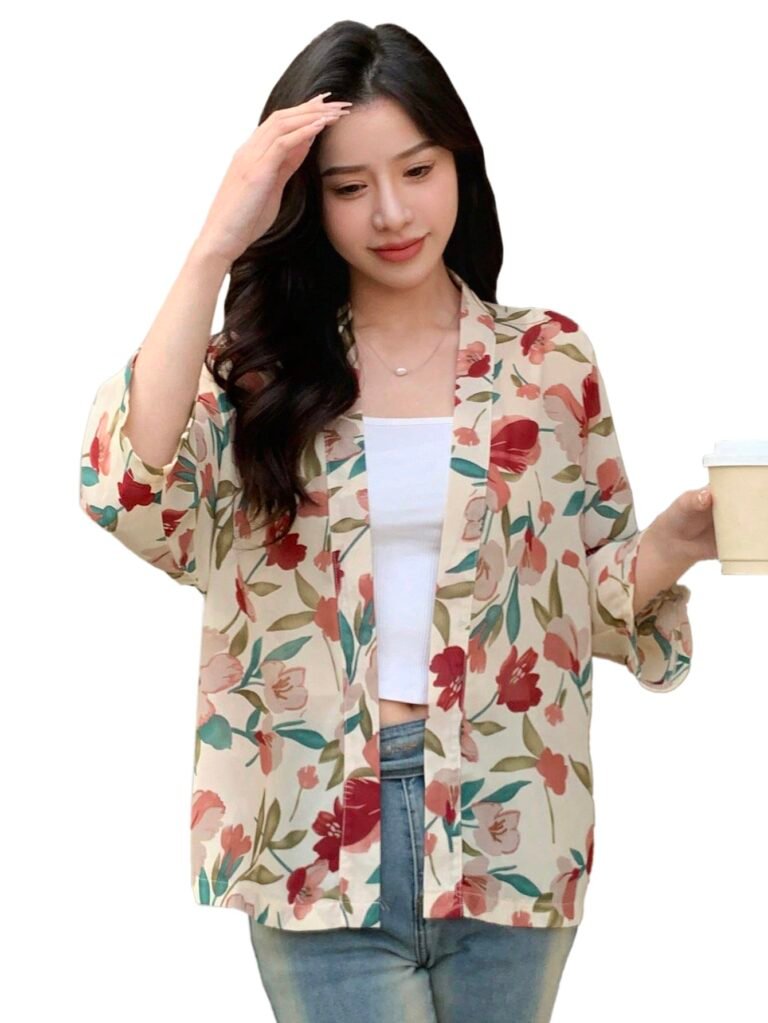 TOPLOT Women’s Shrug | Stylish Layering Top | Floral Design Shrug | Easy Wear Structure | Trendy Look Styling | Versatile Casual & Everyday Fashion| Available in Pack of 2 (5148)