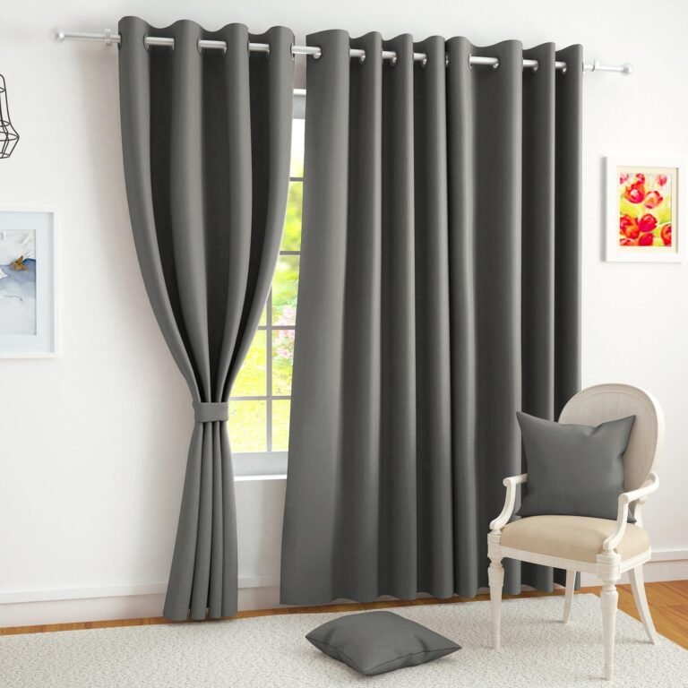 Story@Home 100% True Blackout Long Door Curtains 9 Feet Set of 2 | Solid Design |Room Darkening Curtain | Thermal Insulated Curtains for Living Room, Bedroom | (116 X 275 Cm, Ash Grey)