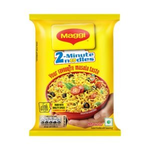 MAGGI 2-Minute Instant Noodles, Favourite Masala Taste, Masala Noodles With Goodness Of Iron, Made With Choicest Quality Spices, 70g/72g/75g Pouch (weight may vary)