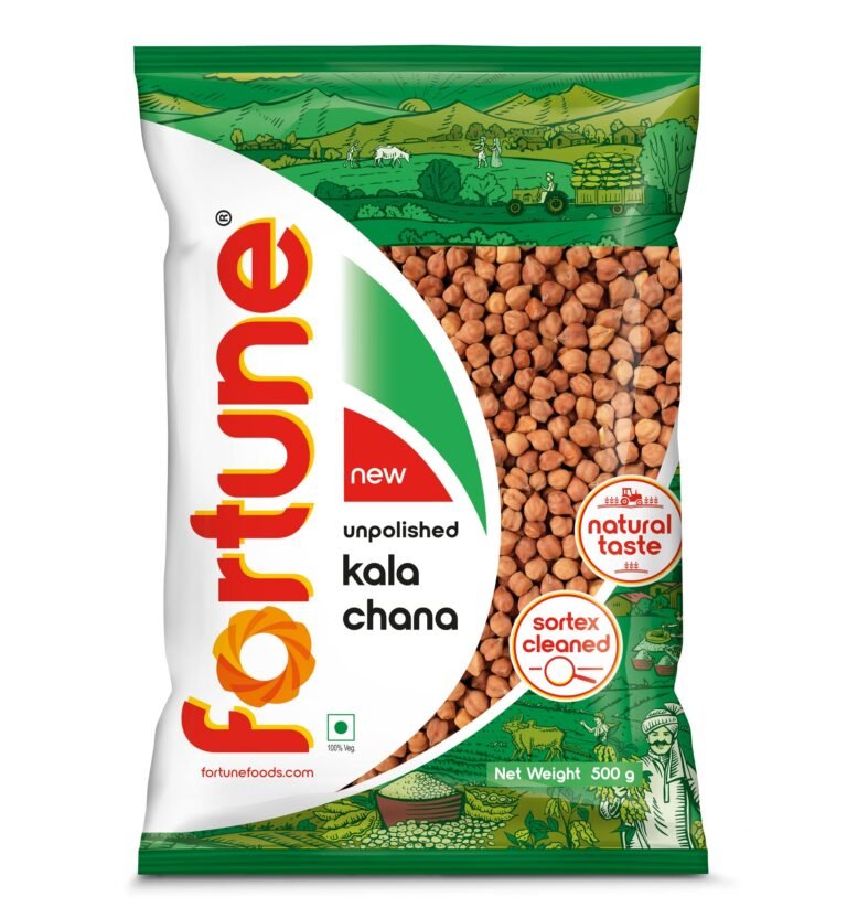 FORTUNE Kala Chana Whole, 500 Gm, Unpolished And Sortex Cleaned