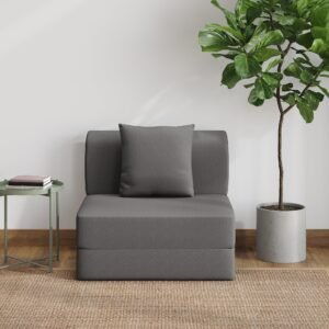 Wakefit Flipper Sofa Cum Bed – One Seater (6’x2.5′) Feet- WarpKnit Grey