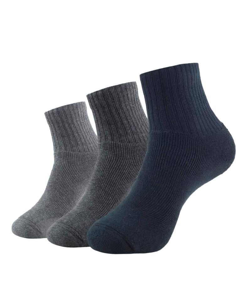 Jockey 7036 Men Compact Cotton Terry Ankle Length Socks With StayFresh Treatment_(Pack of 3)