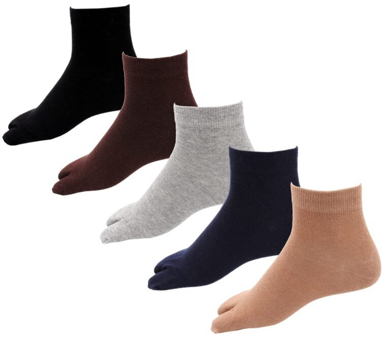 RC. ROYAL CLASS Women’s Solid Plain Cotton Ankle Thumb Multicolored Socks (Pack of 5 Pairs)