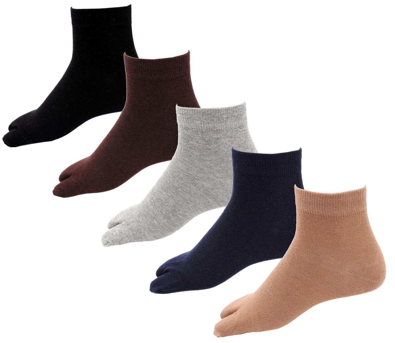 RC. ROYAL CLASS Women’s Solid Plain Cotton Ankle Thumb Multicolored Socks (Pack of 5 Pairs)