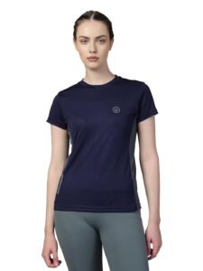 CHKOKKO Gym Tshirt for Women Workout Dry Fit t Shirt Sports Tshirt Lightweight Round Neck Breathable Half Sleeve Activewear Mesh Running Yoga Tops for Woman