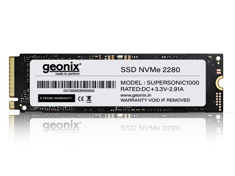GEONIX 512GB M.2 NVMe SSD, 2280 SATA III (6Gb/s), Read Speed – Up to 2650 Mbps, Write Speed – Up to 2000 Mbps, Internal Solid State Drive(SSD), (5years Warranty)