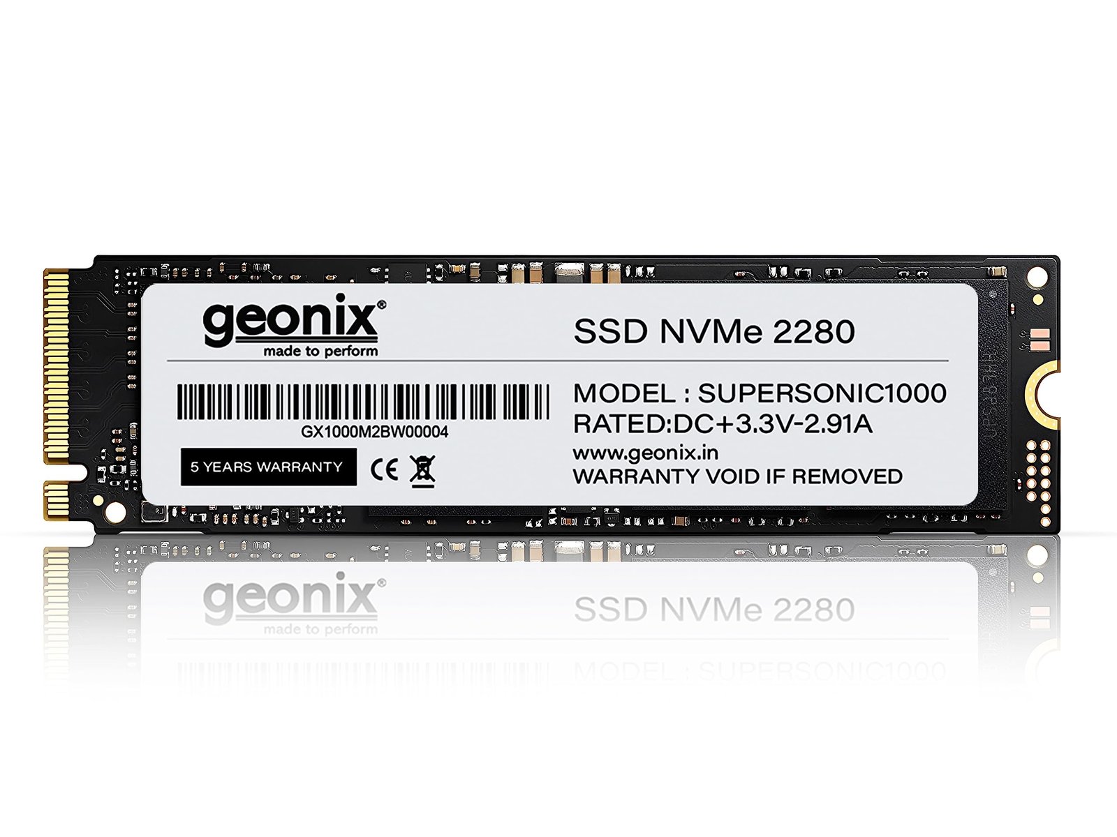GEONIX 512GB M.2 NVMe SSD, 2280 SATA III (6Gb/s), Read Speed – Up to 2650 Mbps, Write Speed – Up to 2000 Mbps, Internal Solid State Drive(SSD), (5years Warranty)