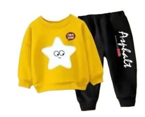 I Am Star Printed Kids T Shirt and Pant Set Long Sleeve Comfortable Casual Outfit for Infants and Toddlers Fashion Set