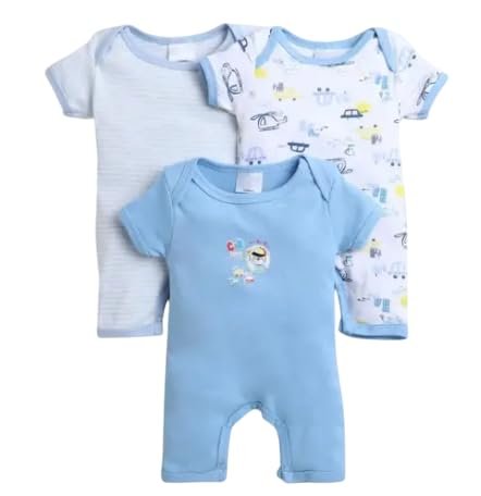 100% Cotton Rompers Knee length/Sleepsuit/for Baby Boy & Baby Girl Romper Pack of 3