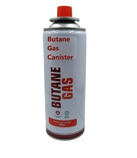 Butane Gas Canister Portable Cartridge for Camping Stove, Gas Burner & Outdoor Cooking Universal Butane Refill Can for Picnic, Trekking, Hiking, BBQ & Emergency Use. (1 Refill)