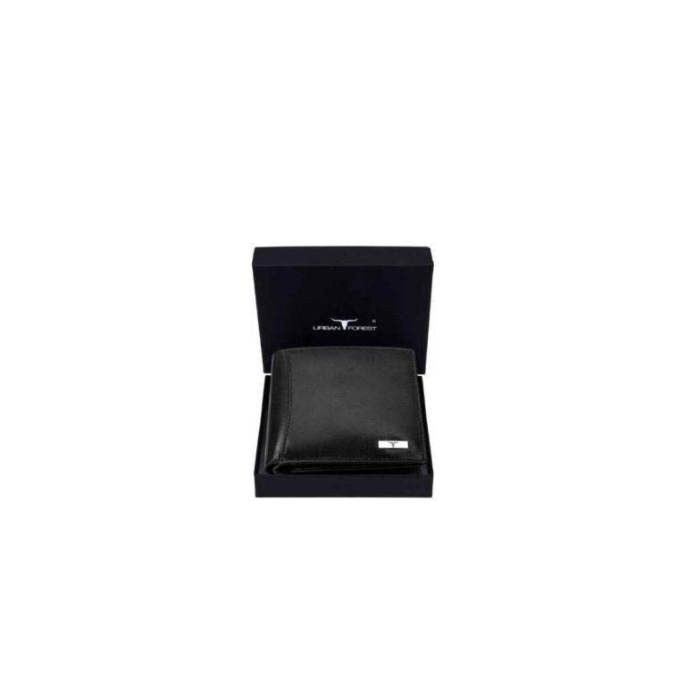 URBAN FOREST Oliver Aniline Black Leather Wallet for Men