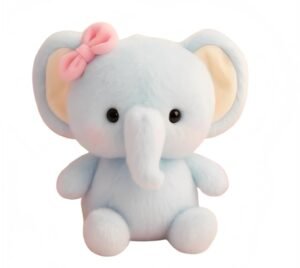 SCOOBA Tiny elphant Soft Toy 23cm Height for Your Loved Ones (Tiny Elephant with Bow)