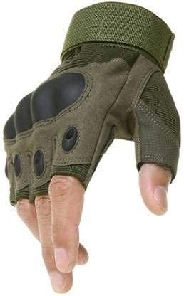 ZaySoo Gloves for Bike Riders/Cycling Leather – Army Green, Standard