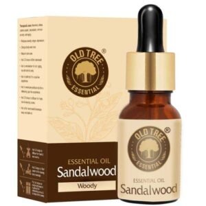 Old Tree Pure Sandalwood Essential Oil for Fragrance, Skin, Bathing (15ml) – Chandan Oil with Dropper for Stress Relief & Relaxation, Aromatherapy, Diffuser, Soap & Candle Making