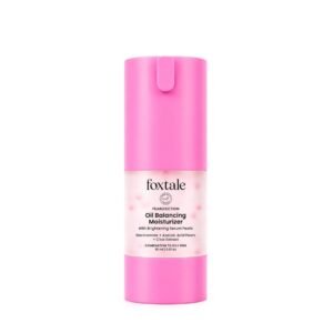 Foxtale Oil-Balancing Gel Face Moisturizer with Niacinamide & Cica | 8hr Oil-Free Glow | Lightweight & Non-Greasy | Reduces Acne & Calms Skin | For Oily & Acne-Prone Skin, 15ml | Men & Women