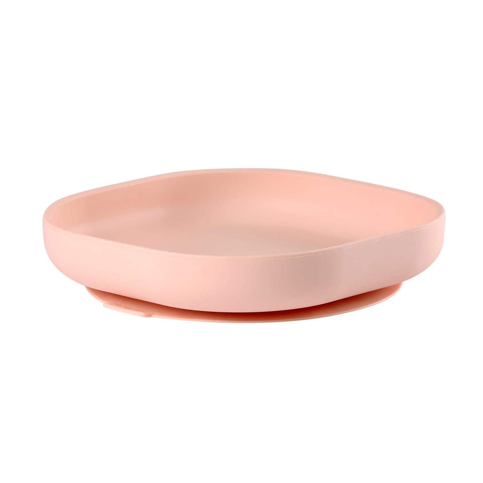 Béaba Silicone Suction Plate for Babies and Toddlers – Ergonomic Design, Non-Slip, Dishwasher & Microwave Safe, Self Feeding Baby Plate, Easy to Clean, BPA-Free, Mealtime Essential, Light Pink, 4M+