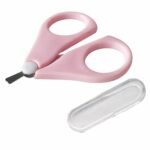 GOCART WITH G LOGO New Born Baby Safety Nail Scissors With Circular Cutter Head (Pink)