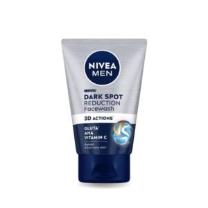 NIVEA MEN Dark Spot Reduction Face Wash | Gluta, AHA, Vitamin C | Helps Reduce the Appearance of Tan | Dark Spot Reduction for Radiant and Even Tone Skin | 100g