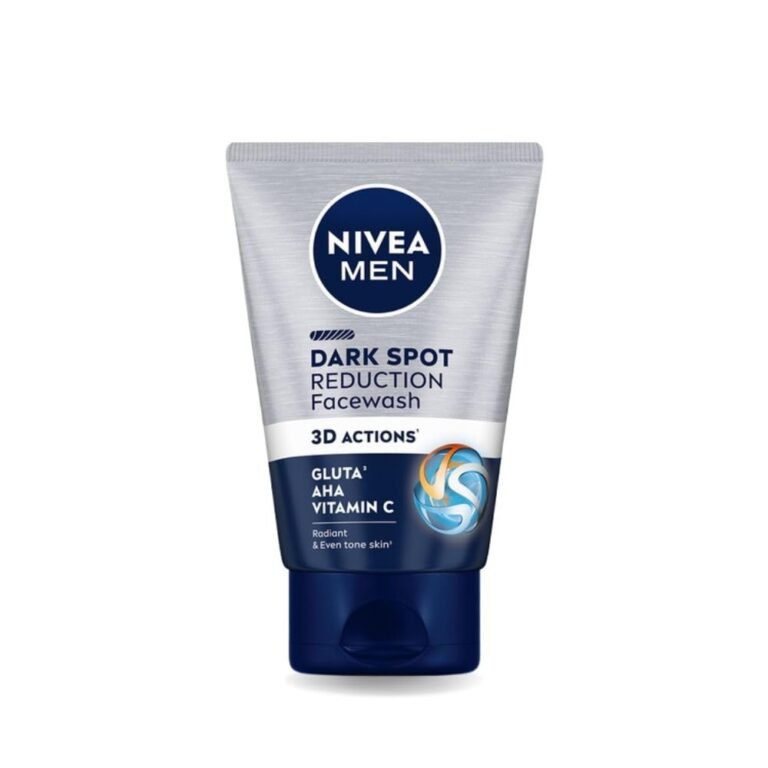 NIVEA MEN Dark Spot Reduction Face Wash | Gluta, AHA, Vitamin C | Helps Reduce the Appearance of Tan | Dark Spot Reduction for Radiant and Even Tone Skin | 100g