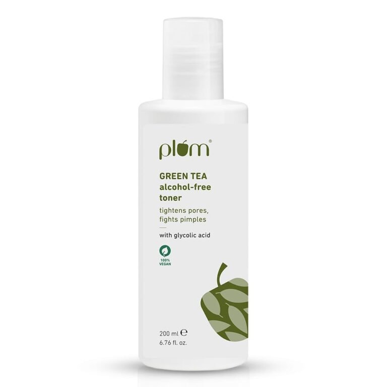 Plum Green Tea Face Toner For Oily, Acne-Prone Skin | With Glycolic Acid | Alcohol-Free | Fights Pimples | Tightens Pores | Controls Oil | Gently Exfoliates Dead Skin Cells | Women & Men | 200ml