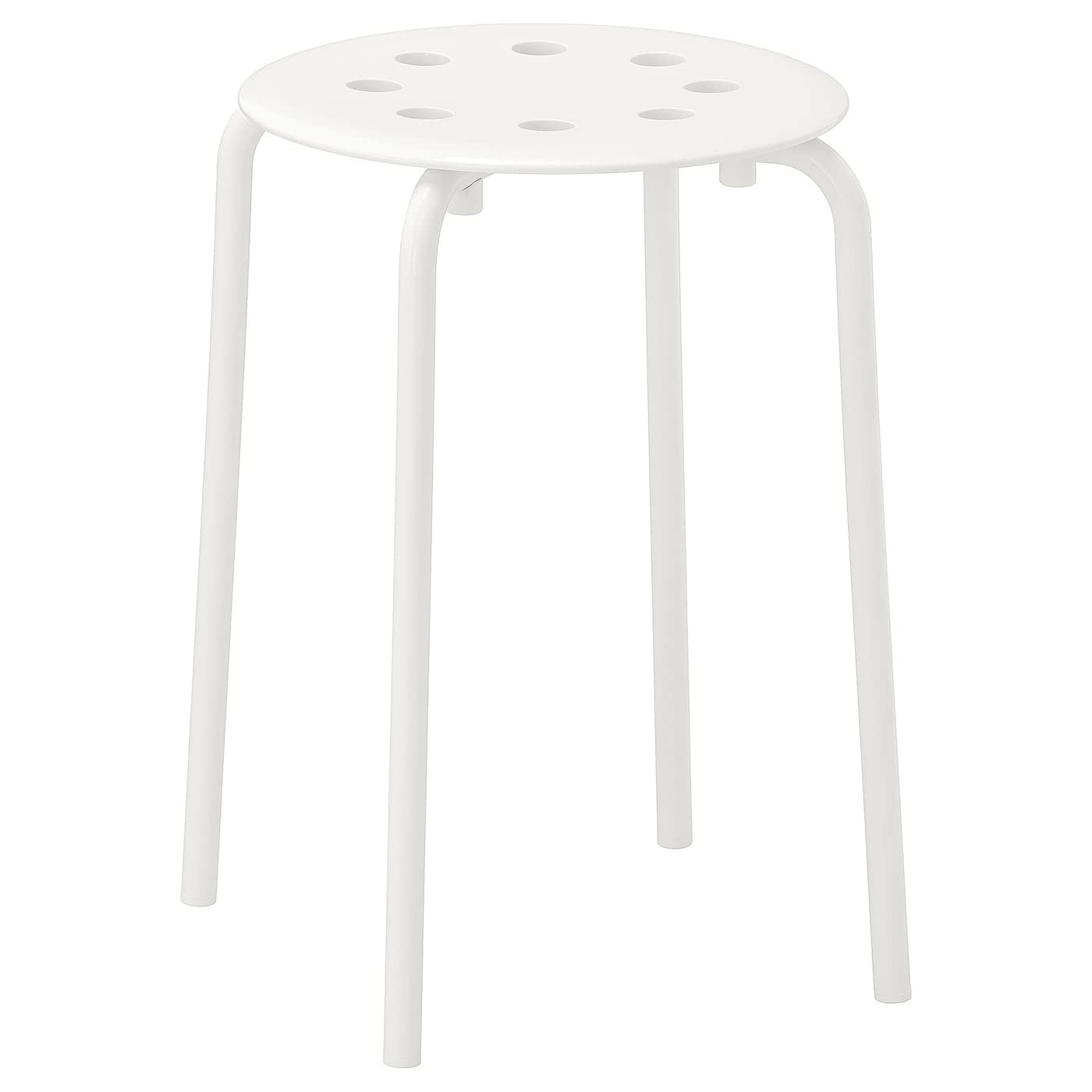 Ikea Steel – Marius Stool Stackable – ( White ), 46 cm, 5 cm