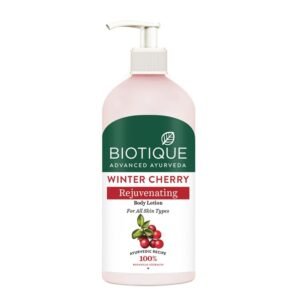 Biotique Winter Cherry Rejuvenating Body Lotion | Moisturizes and Hydrates the Skin | Prevents Ageing, Wrinkles and Dark Spots| 100% Botanical Extracts| Suitable for All Skin Types | 300ml