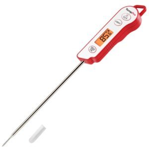 ThermoPro TP15 Digital Meat Thermometer Waterproof Cooking Thermometer with Long Probe Instant Read Meat Thermometer for Smoker Grilling Oven BBQ Kitchen Food Candy Thermometer with Calibration