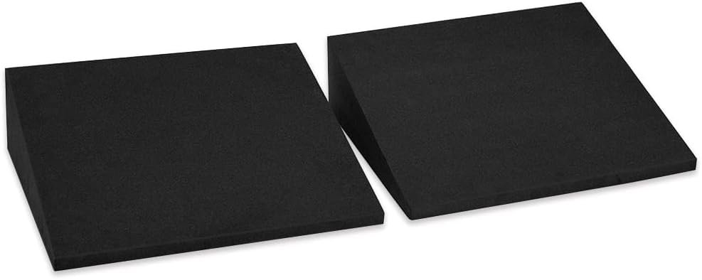 StrongTek Large Calf Stretcher Yoga Foam Wedge Slant Board Knee Pad, Back Support, Foot-Rest Cushion for Lower Leg/Calves Strength (13 Inch) -1 Pair