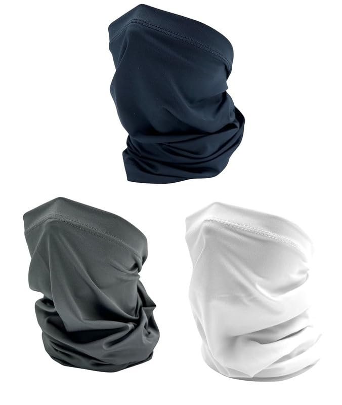 3 Pack Bandana Balaclava Neck Gaiter for Men & Women – Cooling Face Cover – UV Protection, Windproof, Breathable, Quick Dry – Face Mask, Headband, Hijab, Scarf, Headbands,