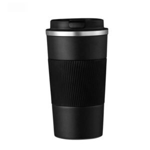 Wosta Insulated Travel Coffee Mug 2.0 | Double Wall Vacuum Stainless Steel Fat-Bottomed Coffee Cup Tumbler With Spill Proof Flip Lid For Hot And Ice Beverages (Black Color, 510 Ml), 510 Milliliter