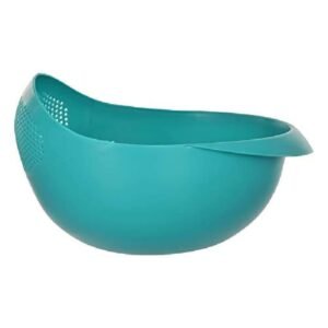 Clazkit Food Strainer Colander, Fruit Basket, Pasta Strainer, Vegetable Strainer, Kitchen Sieve, Washing Bowl, Unbreakable, (Color May Vary), Plastic – 11.3 x 18 x 24.1 Centimeters