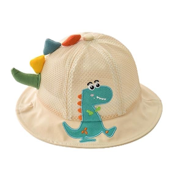 SNOWIE SOFT® Cute UPF 50+ Dinosaur Summer Cap for Baby Boy 1-3 Years Old