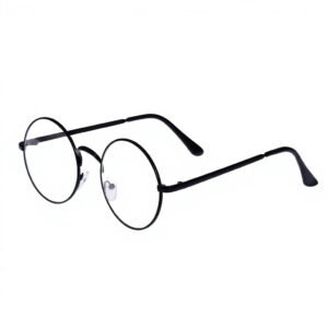 Lovef Large Oversized Metal Frame Clear Lens Round Circle Vintage Eye Glasses 5.4 * 2inch