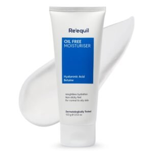 Re’equil Oil Free Moisturizer Cream With Hyaluronic Acid & Betaine | Lightweight Moisturizer For Oily/Combination Skin | 100gm