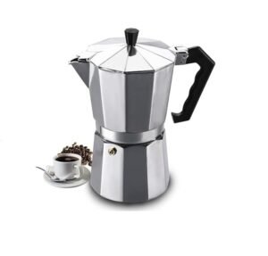 3D CREATIONS 2 Cup (100ml) Moka Pot Coffee Maker – Premium Aluminum Stovetop Espresso Percolator, Italian Style Manual Coffee Brewer for Home, Office & Travel