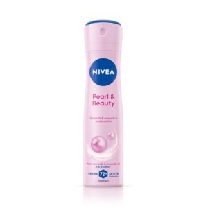NIVEA Pearl & Beauty Deodorant Spray for Women, 72H Odour & Sweat Protection Underarm Deo, Smooth & Even Underarms, All Day Freshness, Body Odour Protection, Daily Use Body Spray & Deodorant, 150 ml