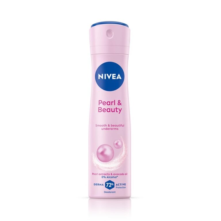 NIVEA Pearl & Beauty Deodorant Spray for Women, 72H Odour & Sweat Protection Underarm Deo, Smooth & Even Underarms, All Day Freshness, Body Odour Protection, Daily Use Body Spray & Deodorant, 150 ml