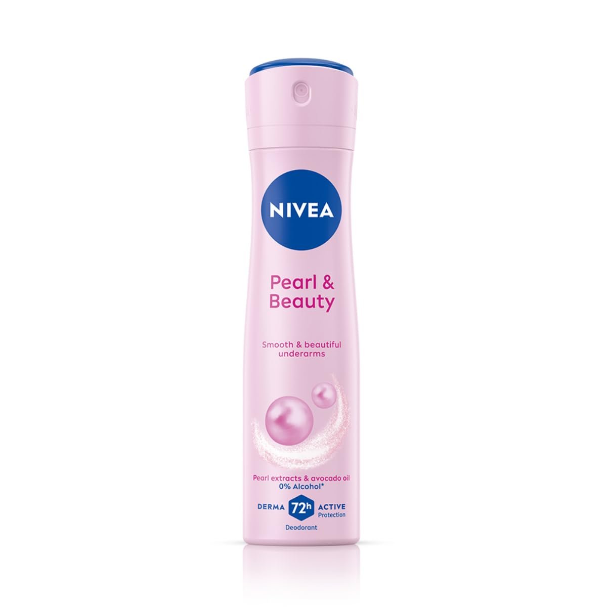 NIVEA Pearl & Beauty Deodorant Spray for Women, 72H Odour & Sweat Protection Underarm Deo, Smooth & Even Underarms, All Day Freshness, Body Odour Protection, Daily Use Body Spray & Deodorant, 150 ml