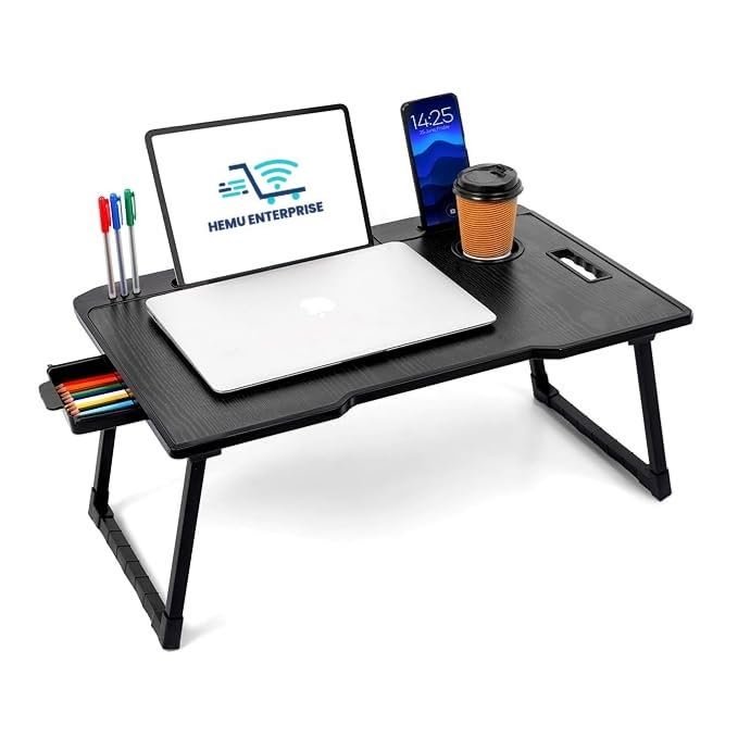 Etekcity Study Table Bed Table Premium Laptop Table (Black COTTED)