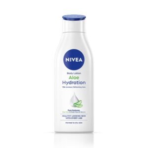 NIVEA Aloe Hydration Body Lotion, 200ml | 72 H Moisturization | Refreshing | Non Sticky Feel | With Goodness of Aloe Vera For Instant Hydrating In Summer | For Men & Women