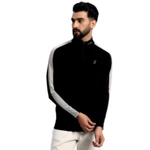 ATICX Polyester Full Sleeve Compression High Turtle Neck Sports Jersey T Shirt for Men – Quick Dry Fit Gym Workout Top for Running, Swimming, Training, Cycling, Football, Badminton