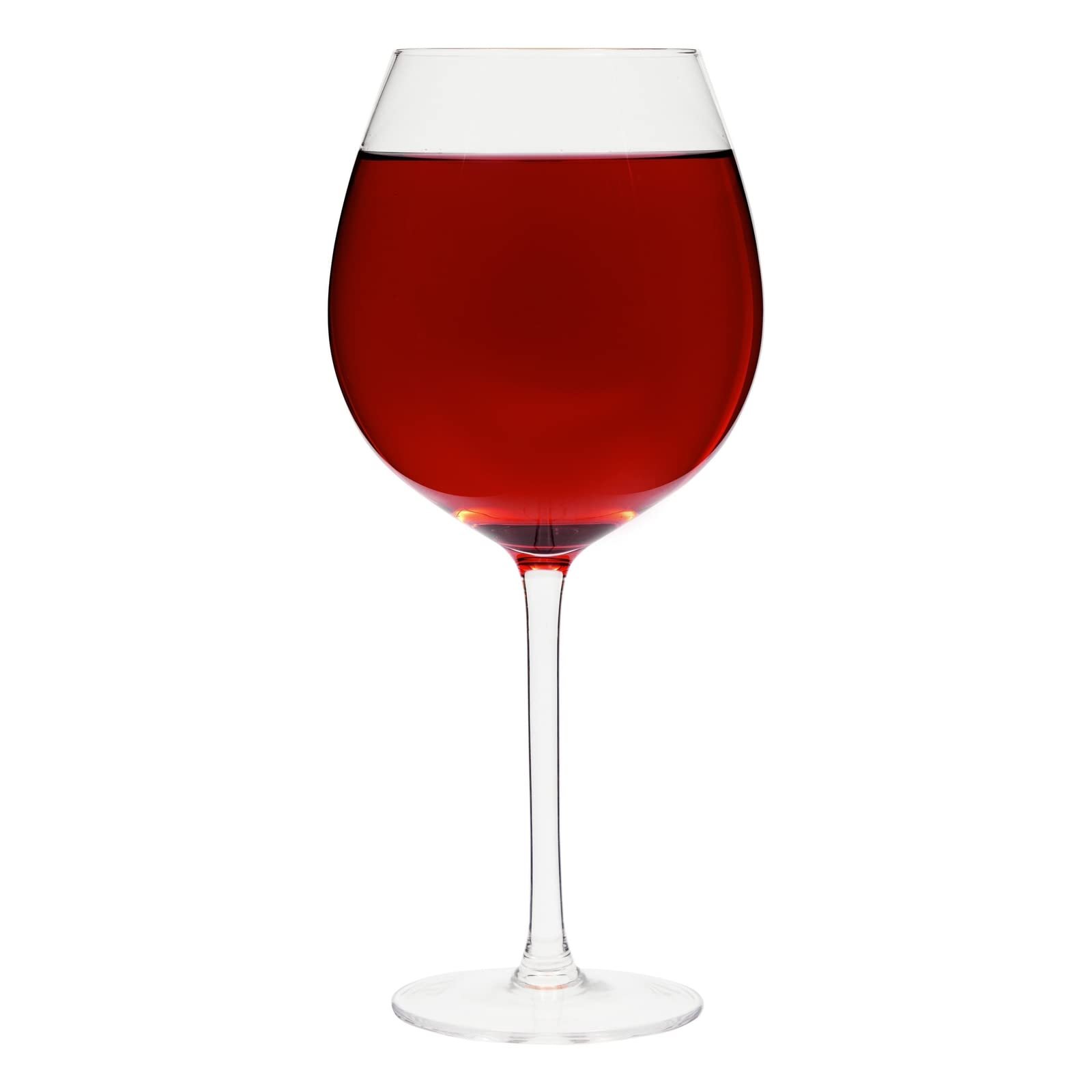 Clear XL Wine Glass – 34oz Drinkware 1 Bottle Wine Glass, Holds Full Bottle of 750ml Wine, Oversized Giant Drinking Glass, Birthday, Holiday Gag Gifts, 10 Inches Tall