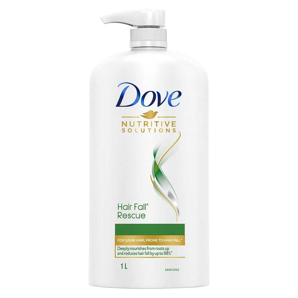 Dove Hair Fall Rescue Shampoo 1 L|| For Damaged Hair|| Hair Fall Control for Thicker Hair – Mild Daily Anti Hair Fall Shampoo for Men & Women