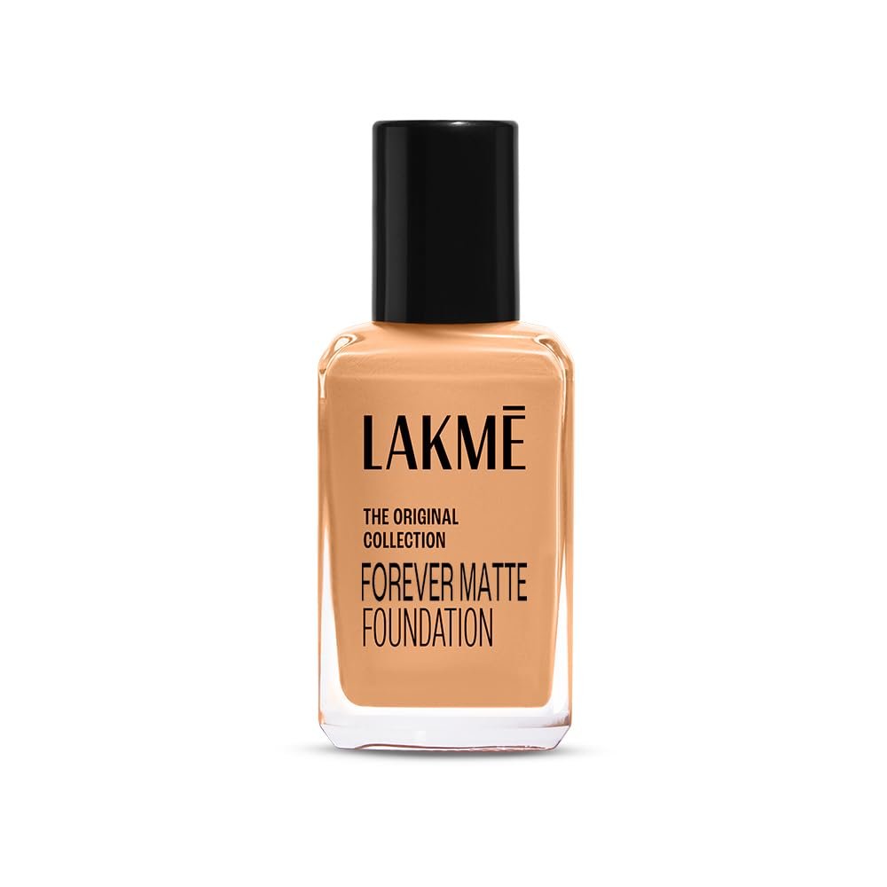 Lakme FOREVER MATTE FOUNDATION for Superior Coverage, with Vitamin E, sunscreen, lightweight & water resistant facemakeup Marble, 27ml (OG Collection)