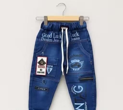 Stylish Baby Boy Denim Jogger Jeans – Comfortable Toddler Casual & Party