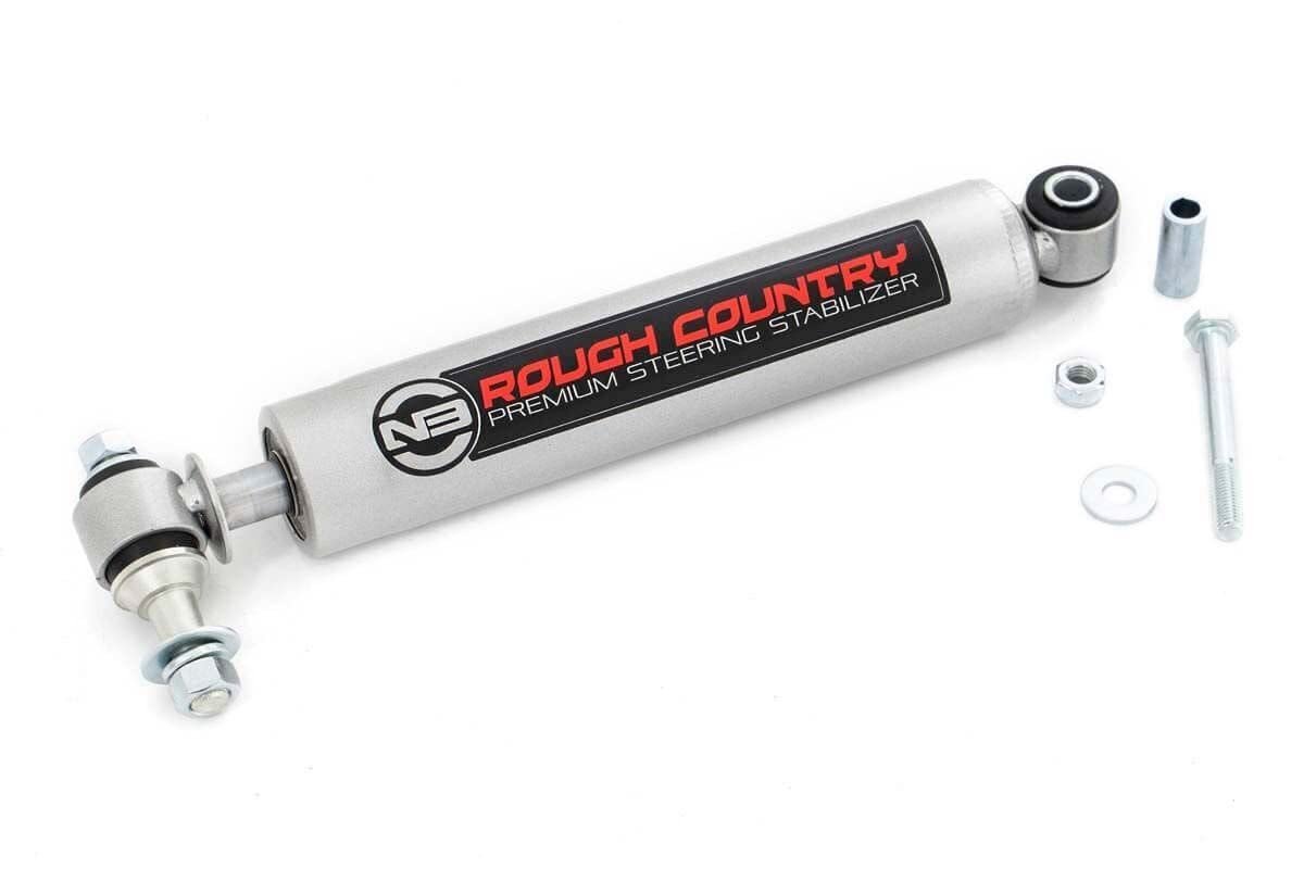 Rough Country 8731730 N3 Steering Stabilizer for Jeep TJ, XK, MJ, ZJ, WJ, and GM 2500, 3500 HD