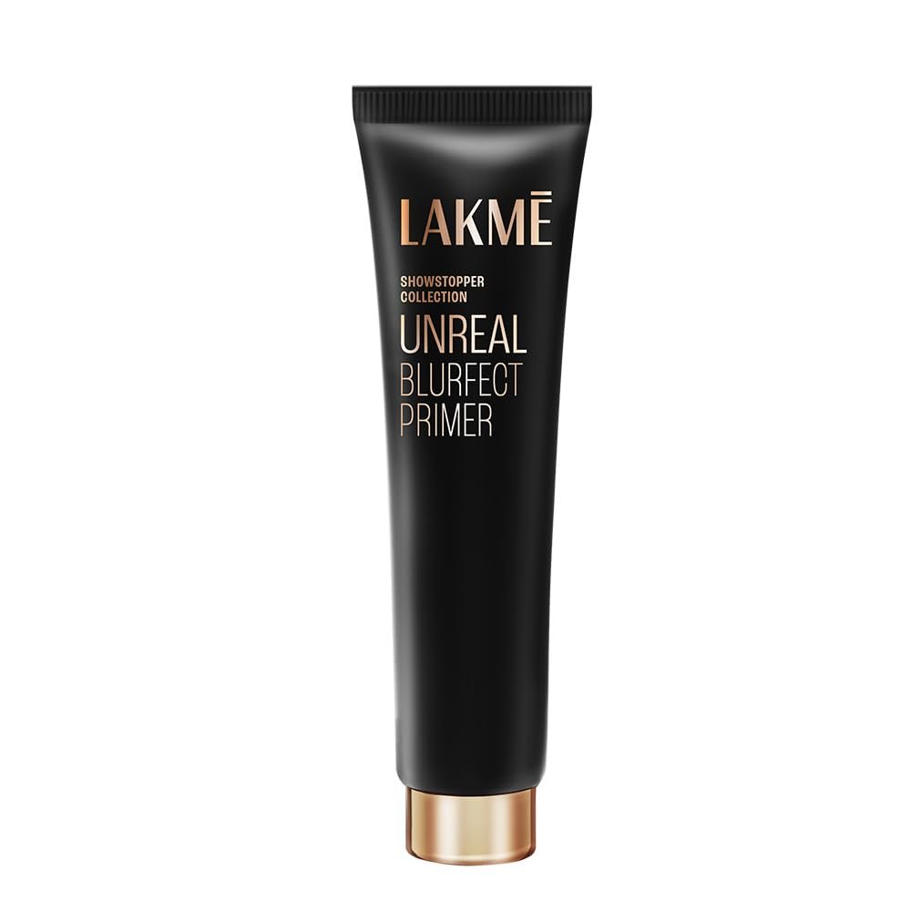 Lakme Unreal Blurfect Primer- Mini, Blurs Pores, Mattifies & Absorbs Excess Oil – Non Sticky skin, Lightweight & Waterproof, Long Lasting Makeup, 10ml